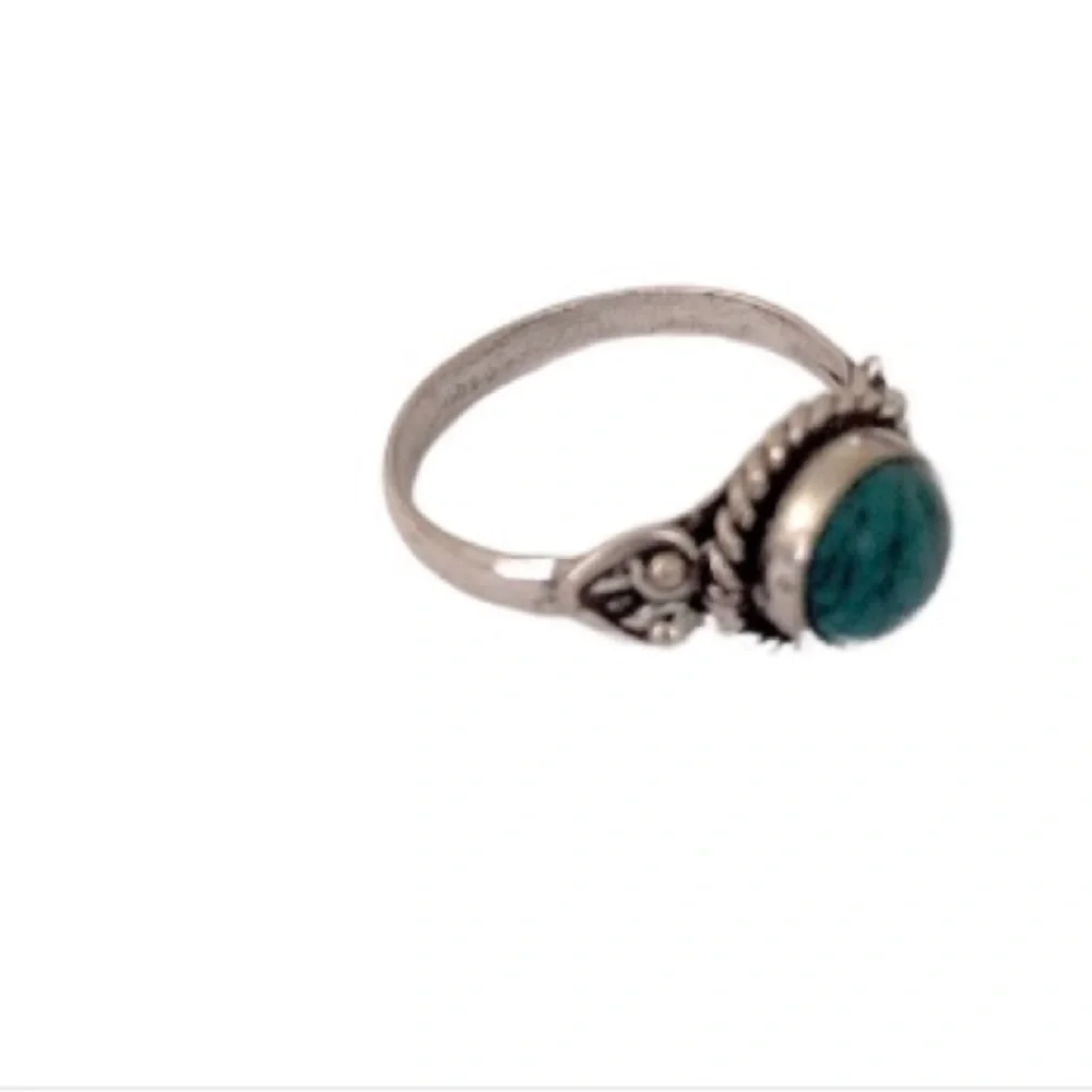925 Turquoise Ring Size 9.5 - Picture 3 of 5